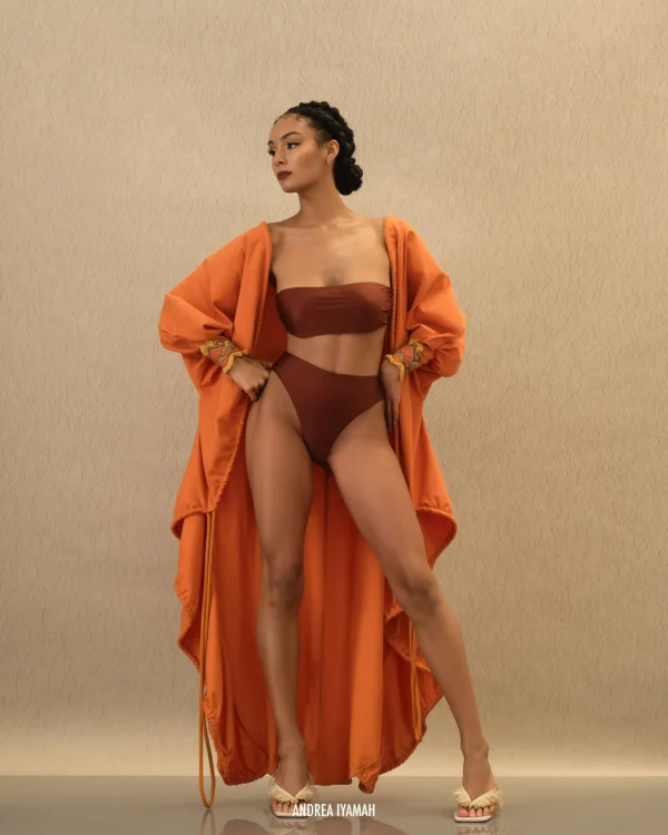 Discount Andrea Iyamah Ilo Robe-Clay